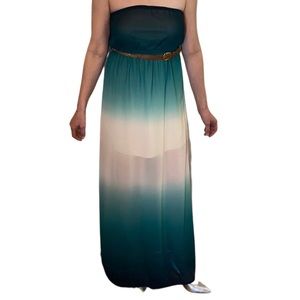 Green ombre maxi dress